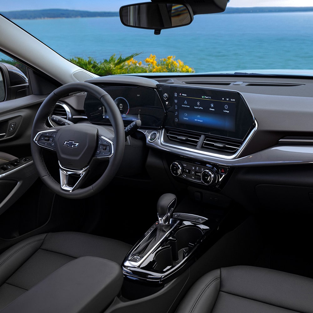 Dashboard and Steering Wheel Inside the 2026 Trax.