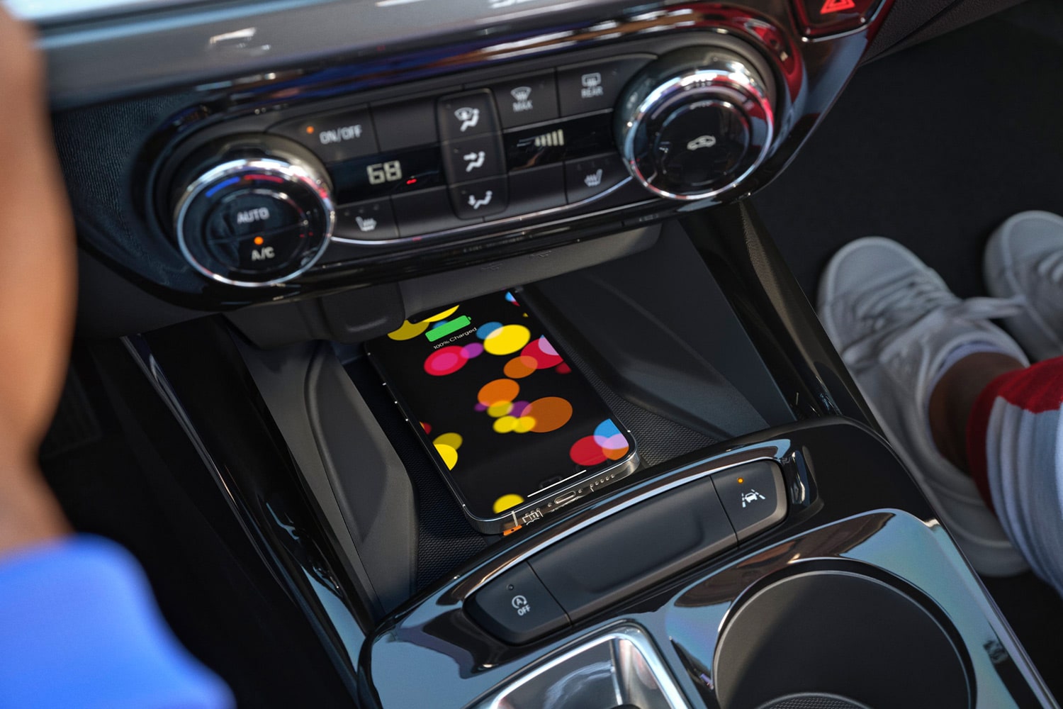 Wireless Smartphone Charging Station Inside the 2026 Chevrolet Trax.