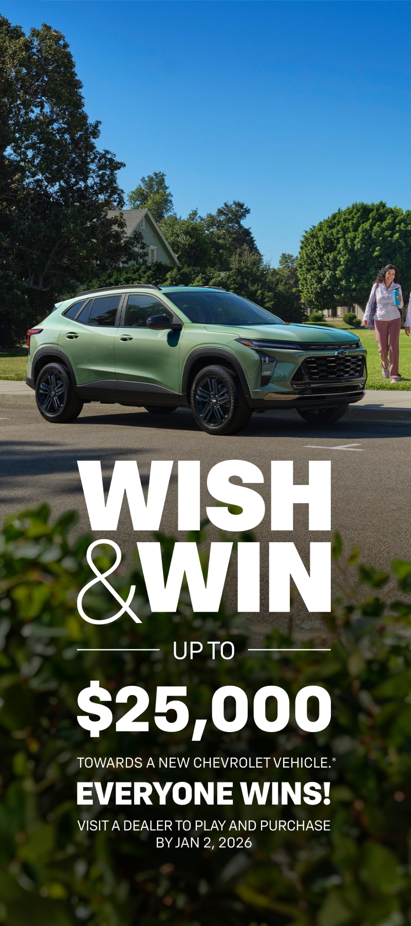 2026 Chevrolet Trax Parked near a Park on a Sunny Day.