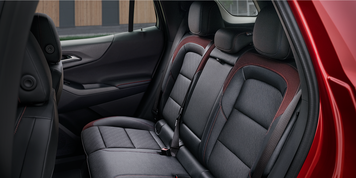 The All-black with Red Accents Second Row of a 2027 Chevrolet Equinox.