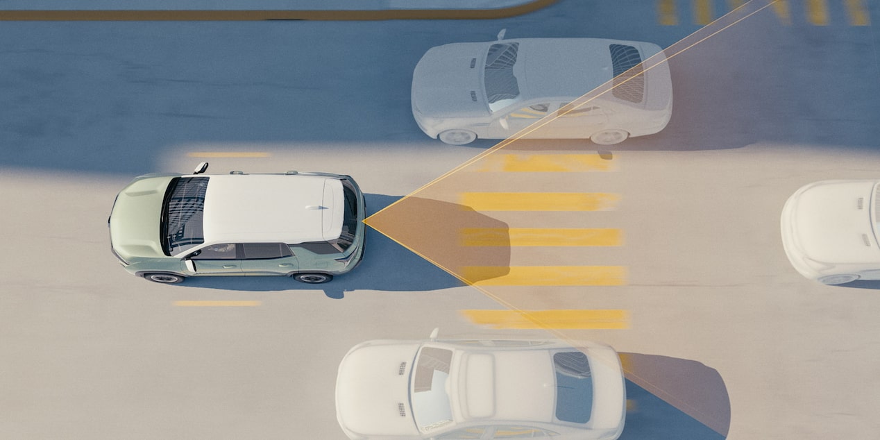 Illustration of the Rear Camera Mirror safety feature for the 2027 Chevrolet Equinox.