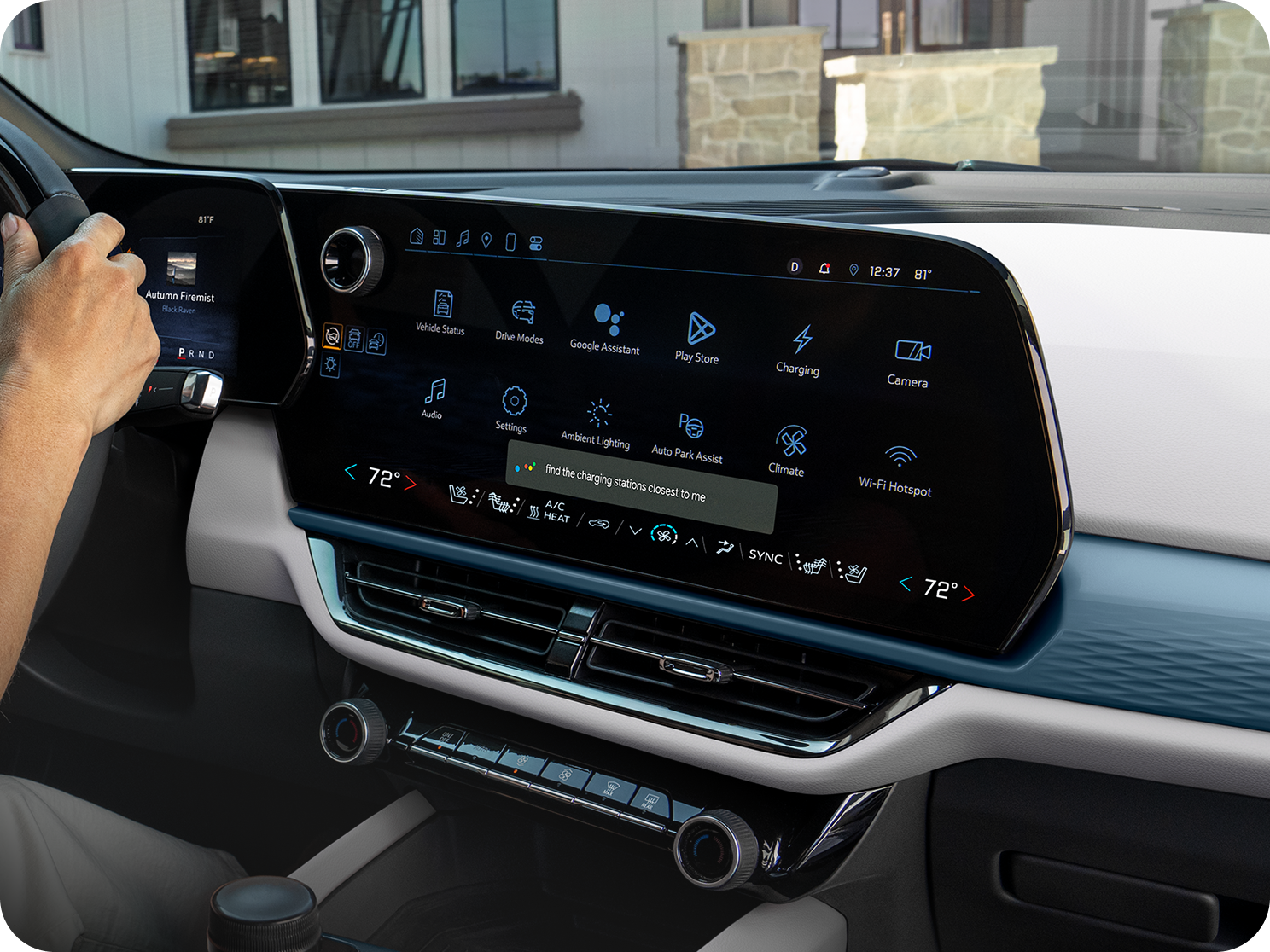 Applications affichées sur l’écran d’infodivertissement de la Chevrolet Traverse 2027.