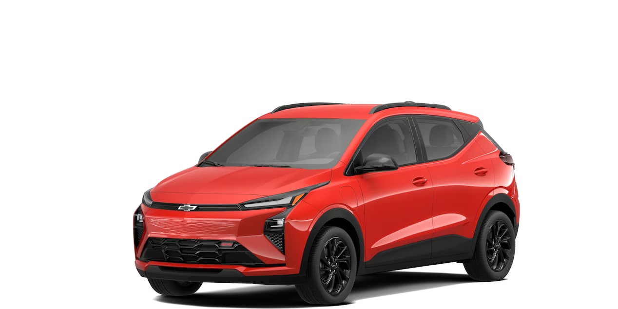 Front three-quarters view of the Chevrolet Bolt EV RS.