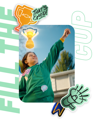 2023 Chevrolet Good Deeds Cup Infographic: Instructions on how to win the Good Deeds Cup.
