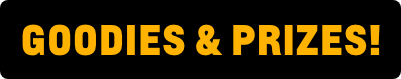 2023 Chevrolet Good Deeds Cup Section Banner: Goodies and Prizes.