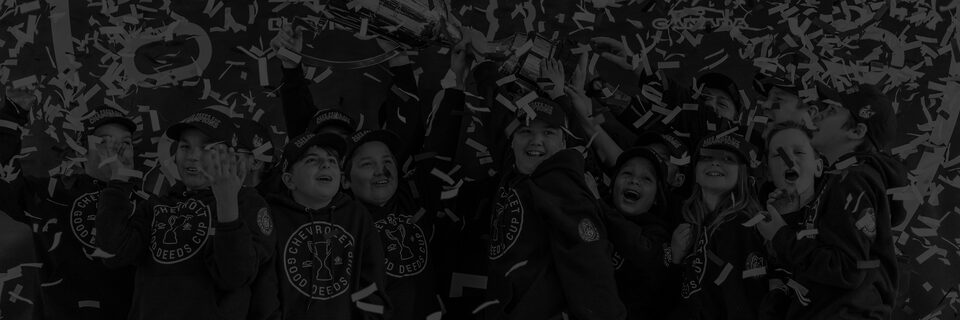 Chevrolet Good Deeds Cup winners celebrating.
