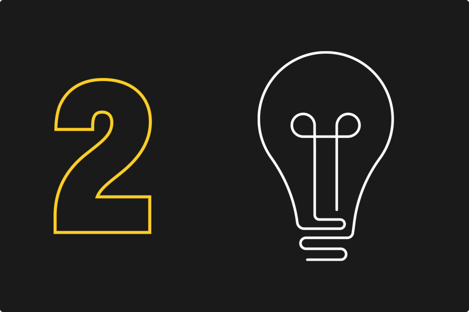 Two, lightbulb.
