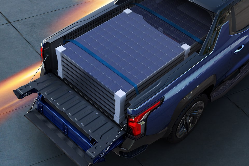 Silverado EV's Mid-Gate with pass-through.