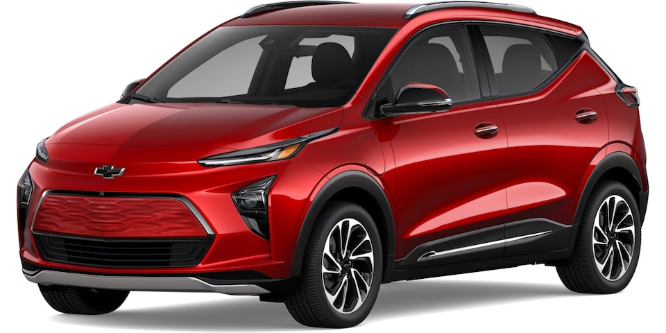 Bolt EUV 2023 en Teinte rouge éclatant.