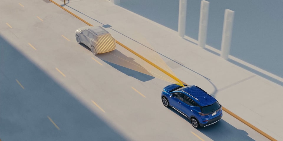 Témoin de distance avec le véhicule qui précède du Bolt EUV 2023.