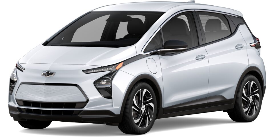 Bolt EV 2023 en blanc sommet.