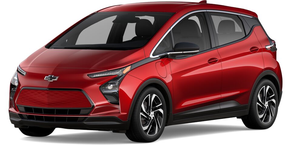 Bolt EUV 2023 en Teinte rouge éclatant.