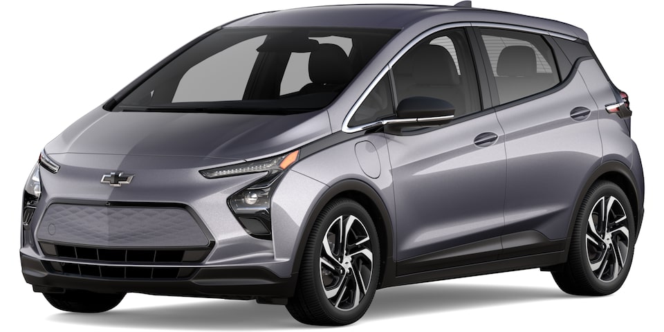 Bolt EV 2023 en gris fantôme métallisé.