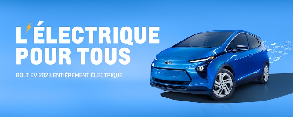 La Bolt EV 2023 entièrement électrique.