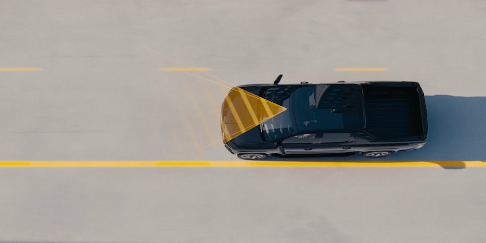 Video showing the Lane Keep Assist on the 2025 Chevrolet Silverado EV.