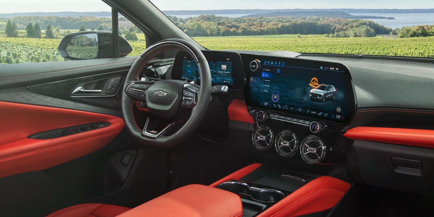 Le tableau de bord et le volant du Chevrolet Blazer EV 2026.