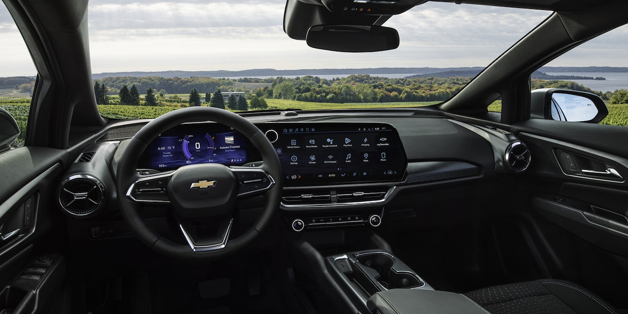 Official Chevrolet Canada image of the 2026 Equinox EV dashboard and displays