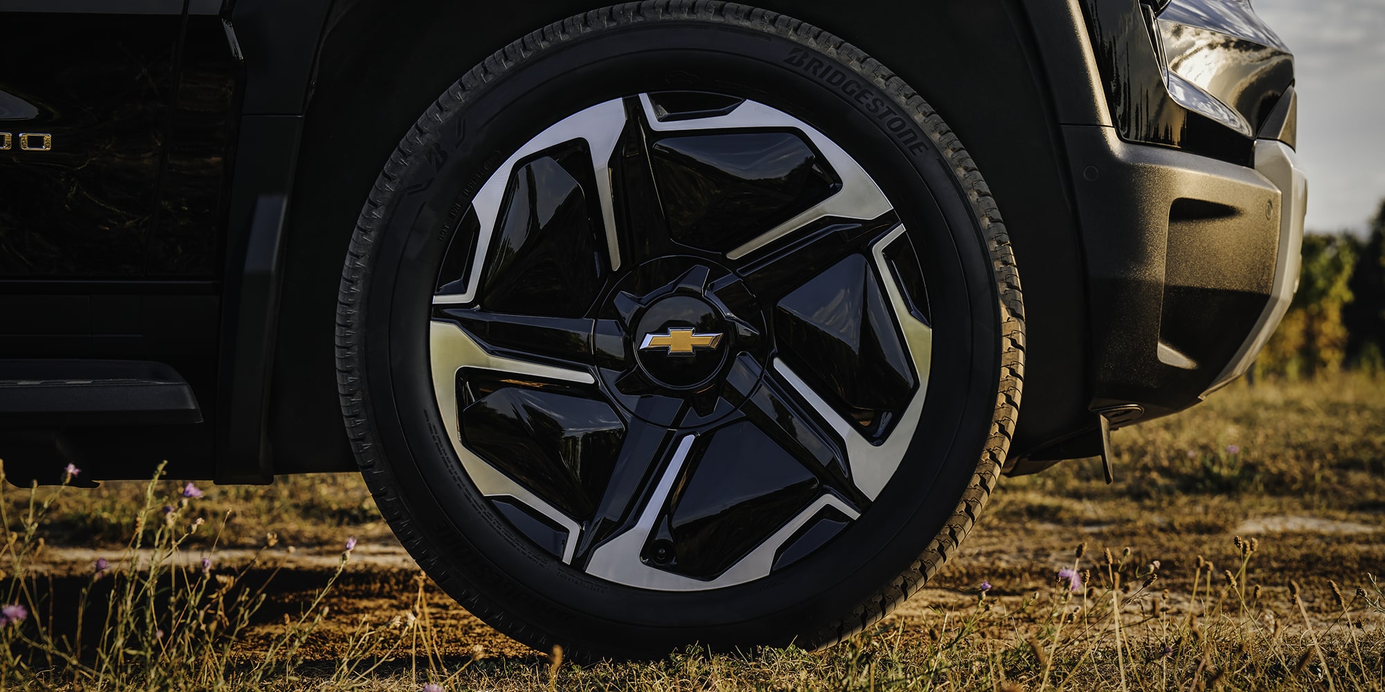 Close-up View of the Wheels of the 2026 Chevrolet Silverado EV.
