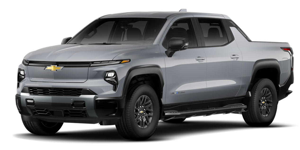 Home driveway backplate for the 2026 Chevrolet Silverado EV LT model.