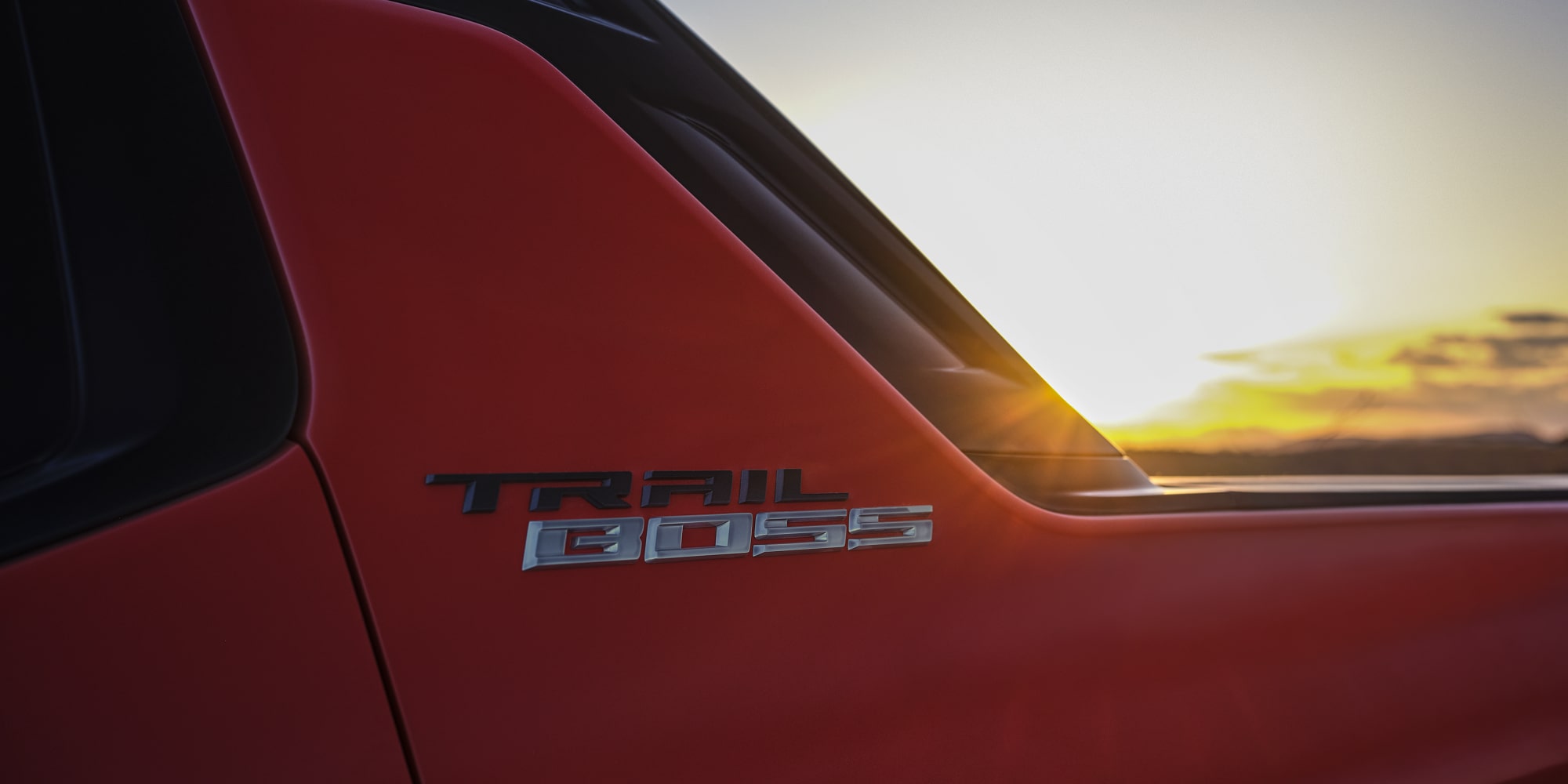 Close-up view of the Trail Boss Badging on the 2026 Chevy Silverado EV Trail Boss.