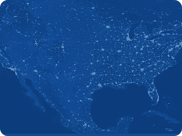 EV Charging Locator Map of America in Blue