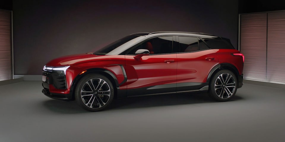 Exterior front view of the 2024 Blazer EV.