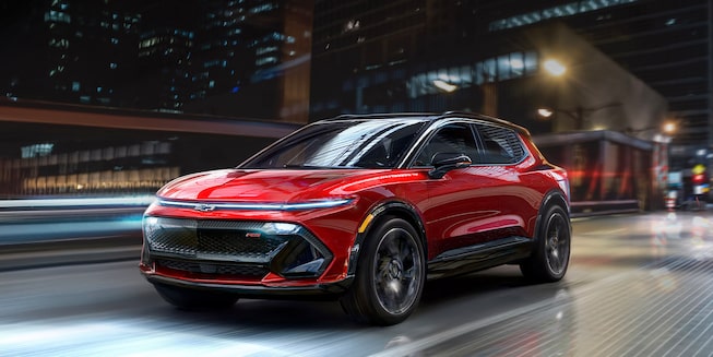 Future EV: Equinox driving on the road.