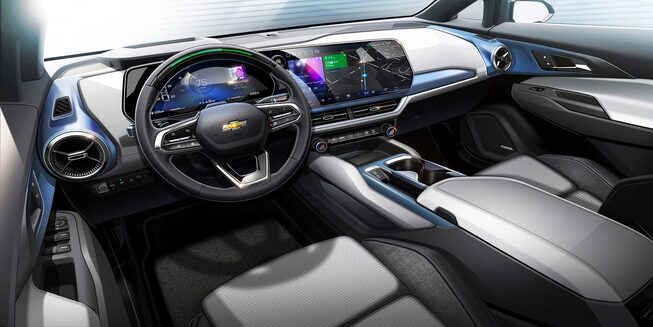 Future EV: Equinox front interior.