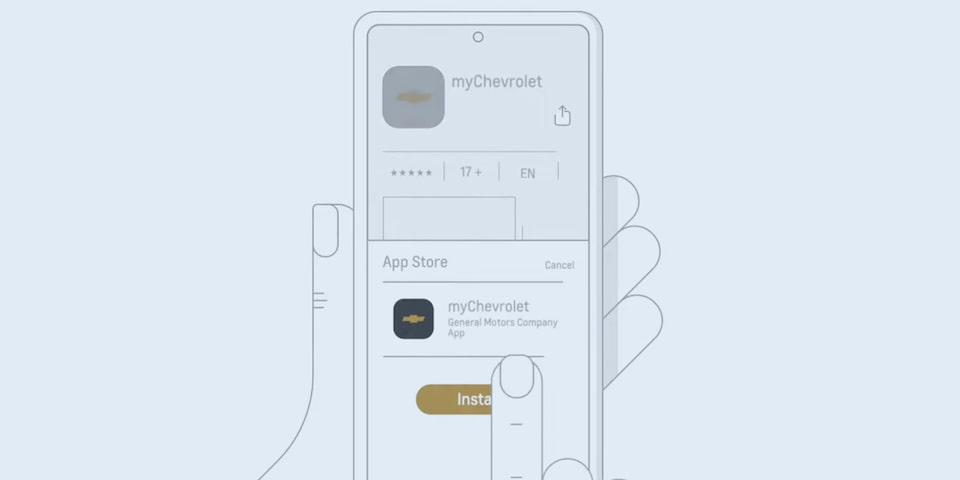 A demo about the MyChevrolet Mobile App of the Chevrolet EV Innovations page.