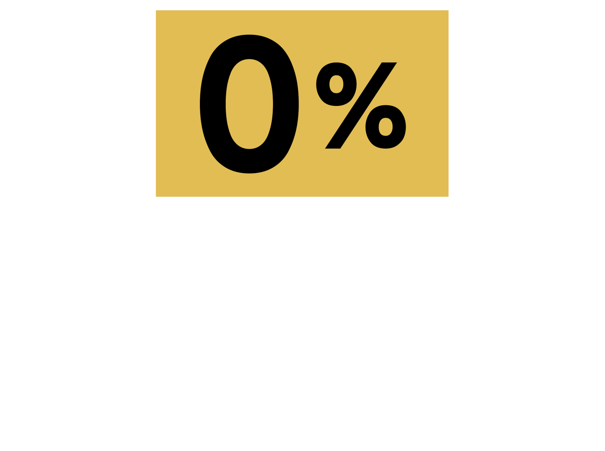 Zero finance badge