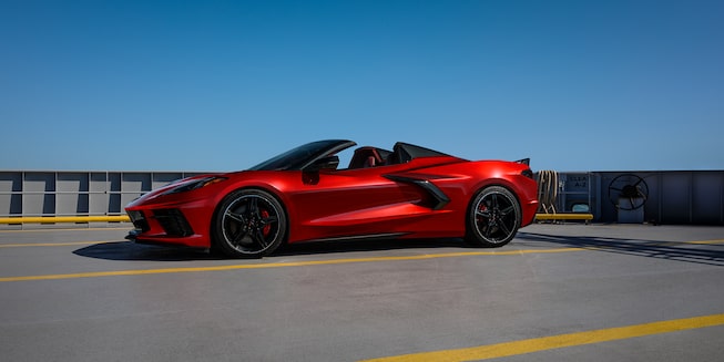 2021 Chevrolet Corvette Sports Car: rear profile.