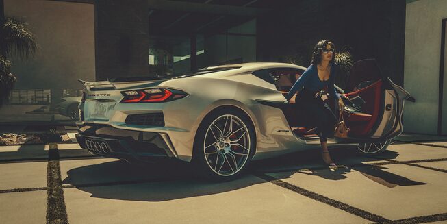 Person coming out from the 2023 Chevrolet Corvette Z06.