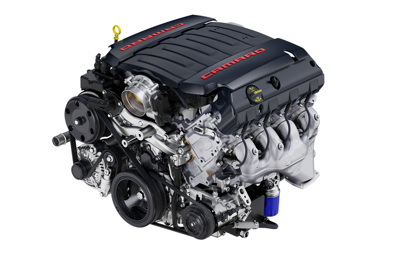 Moteur V8 LT1 de 6,2 L en option dans la Chevrolet Camaro 2024.