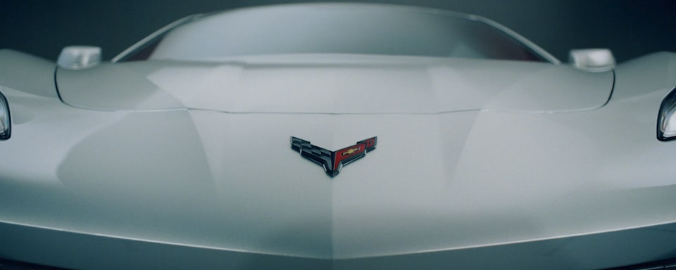 Vue avant rapprochée de la Chevrolet Corvette Z06 2025.