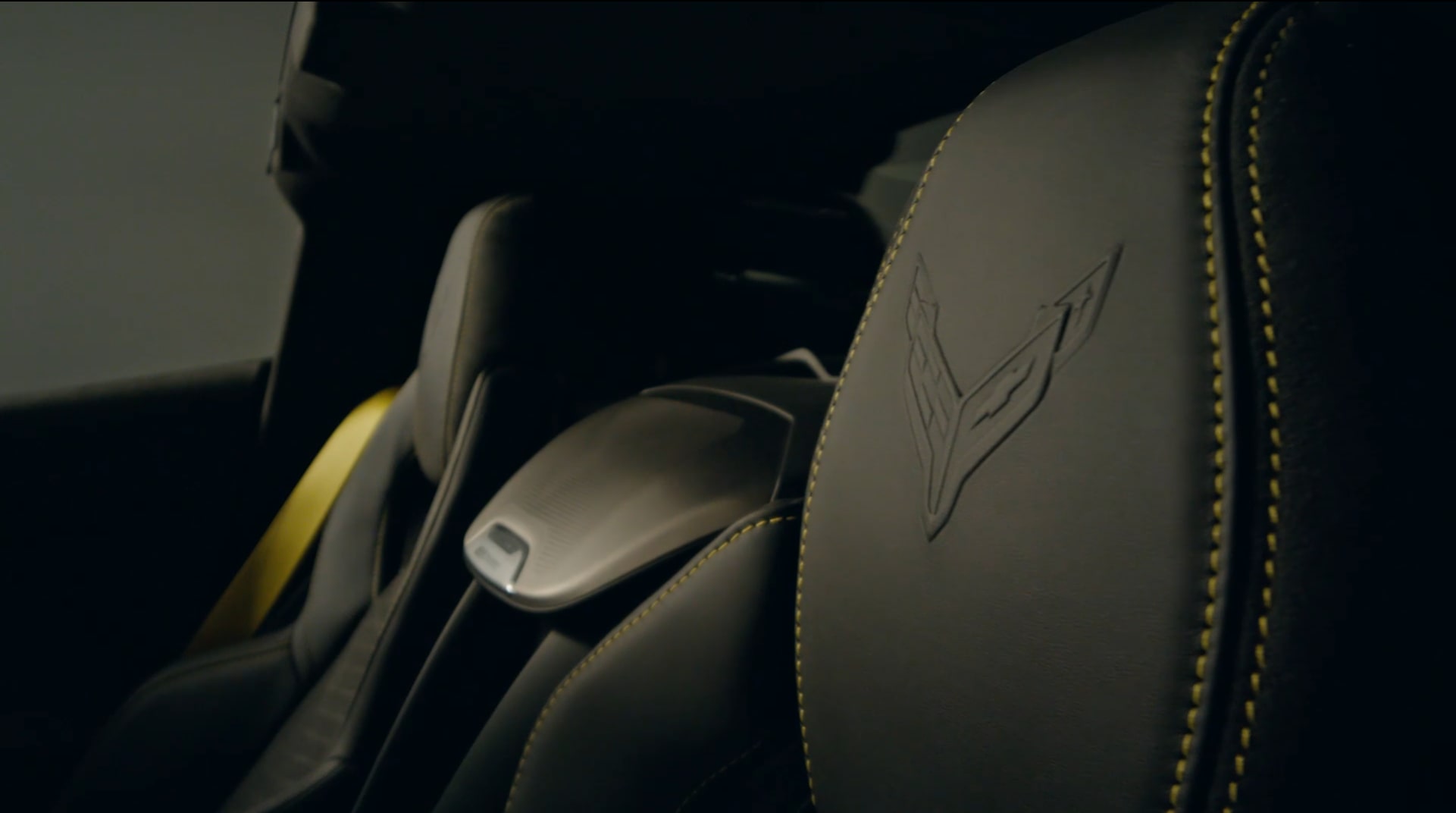 Close-up view of the comfortable seats of the 2026 Chevrolet Corvette E-Ray.