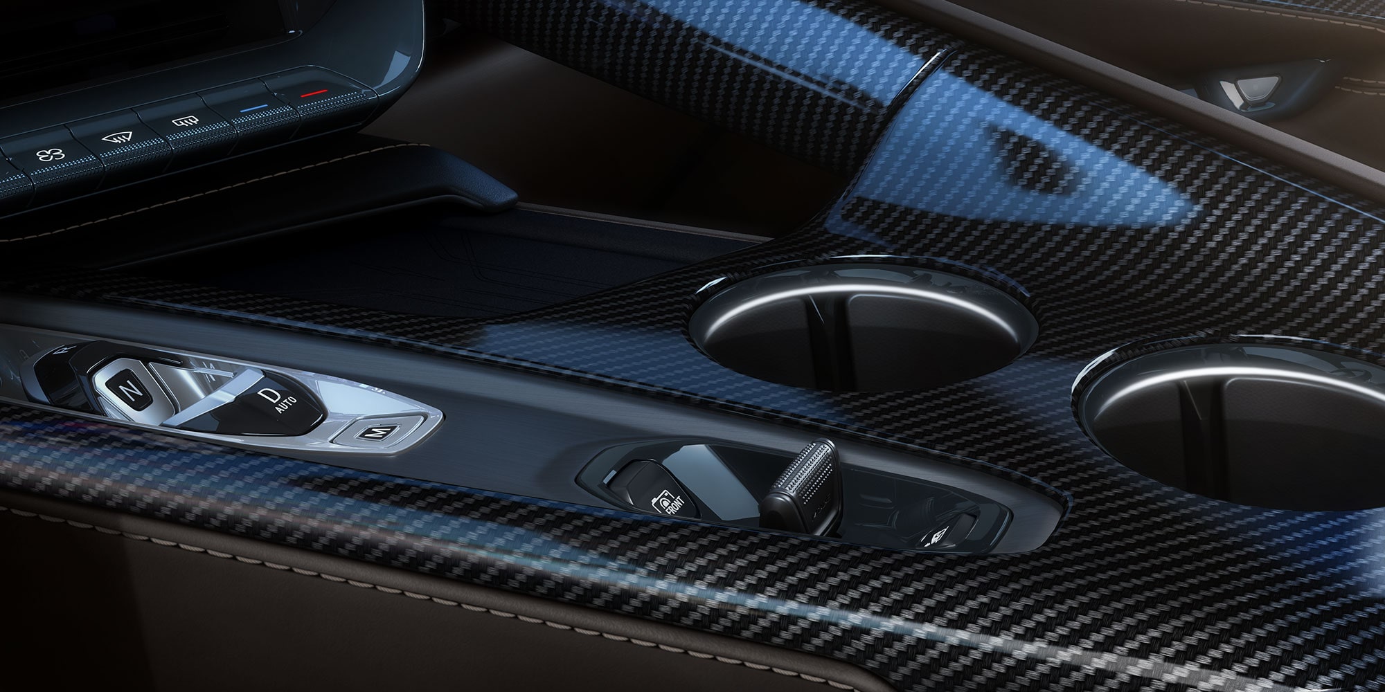 Close-up view of the Center Console of the 2026 Chevrolet Corvette E-Ray.
