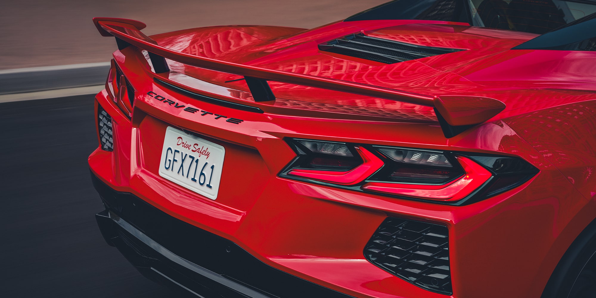 Rear End View of the 2026 Corvette Stingray.