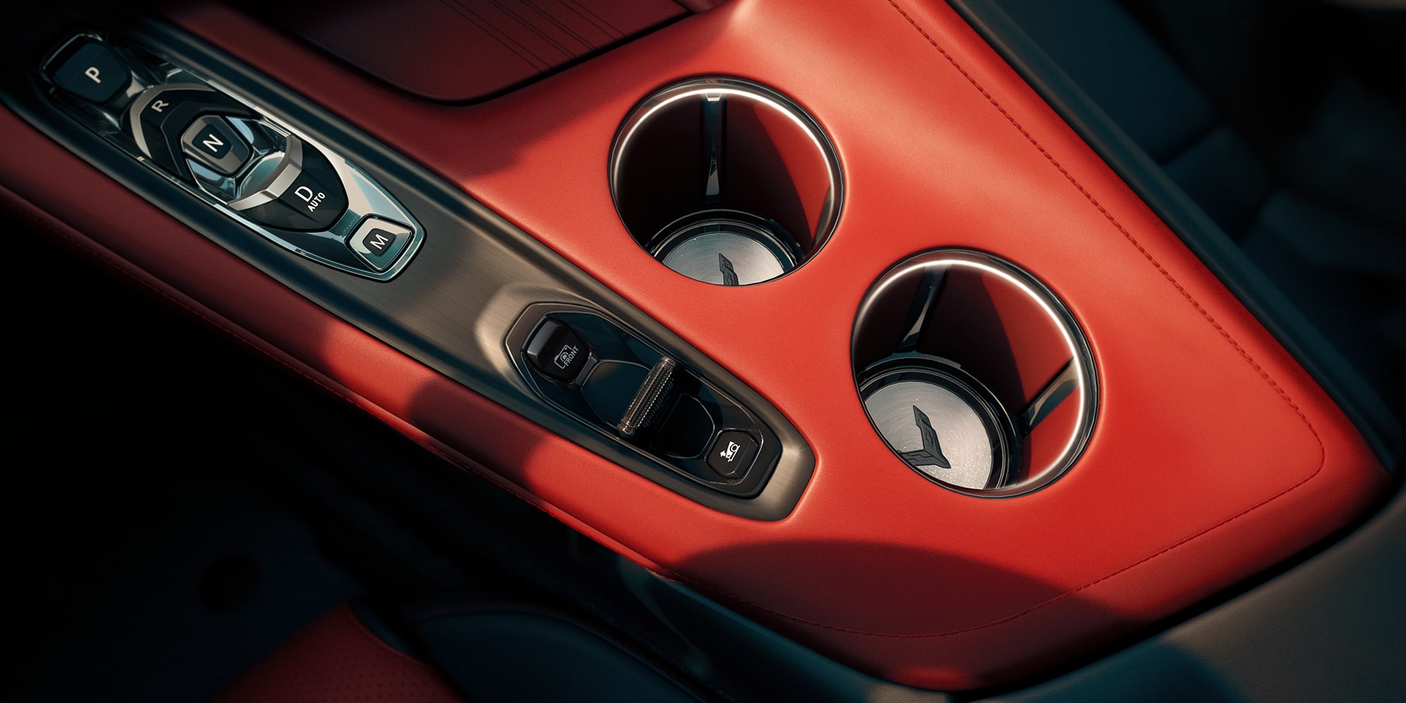 Close-up view of the 2026 Chevrolet Corvette Stingray Driver Mode Selector.