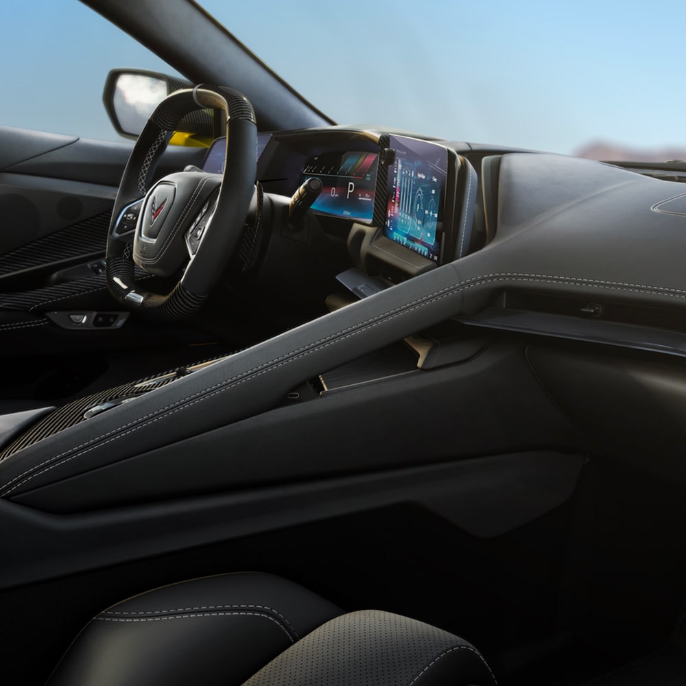 Front passenger's view of the interiors of the 2026 Chevrolet Corvette ZR1.