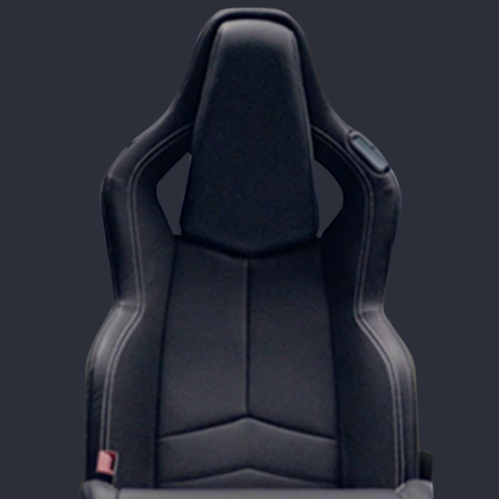 Close up view of Corvette grand sport Interior seats
