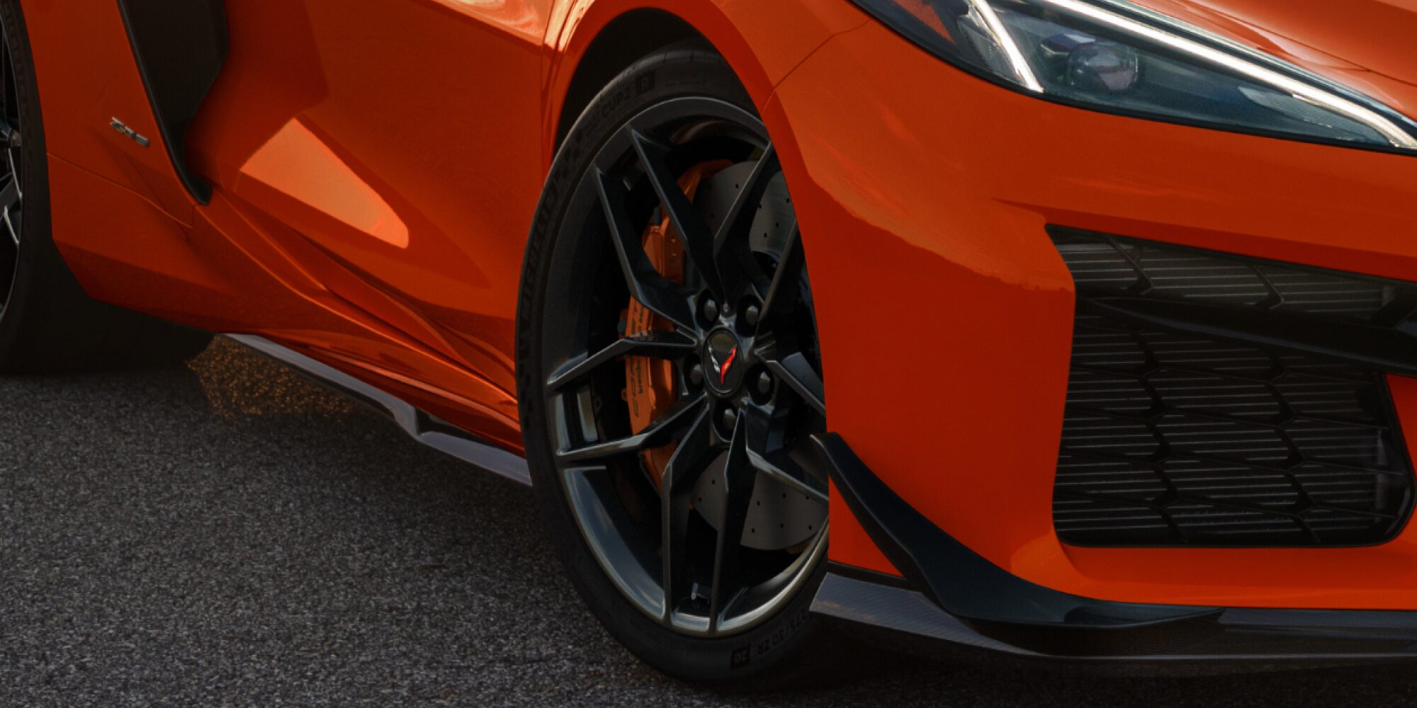 Gros plan sur la roue de la Chevrolet Corvette Z06 2027