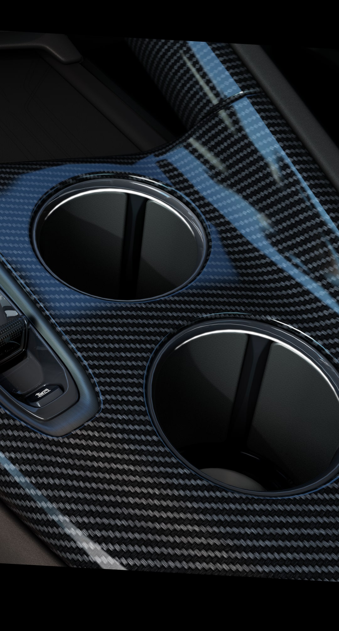 Boutons de mode conduite sur la console centrale à l’intérieur de la Chevrolet Corvette ZR1 2027.