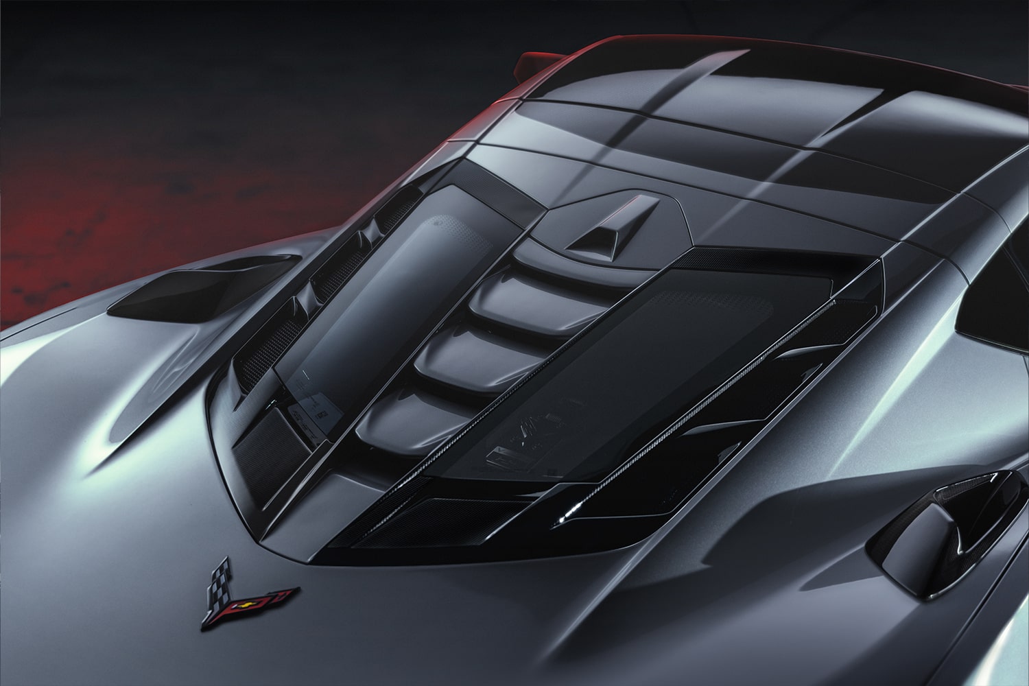 Vue aérienne du toit de la Chevrolet Corvette ZR1X 2027.