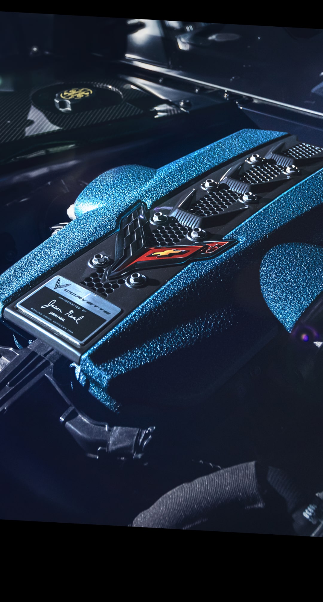 Vue rapprochée du moteur Chevrolet Corvette ZR1X 2027.