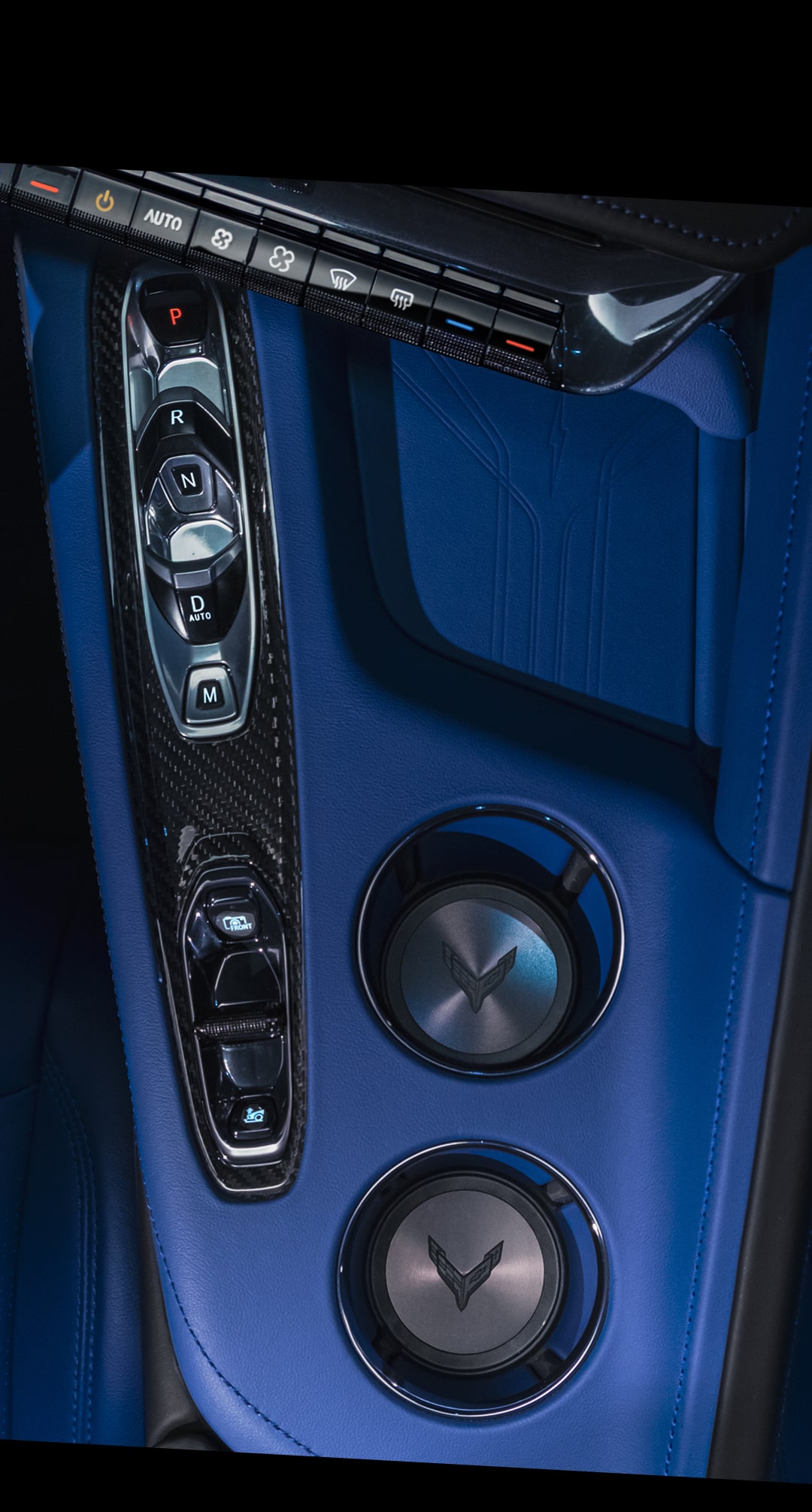 Console centrale intérieure de la Chevrolet Corvette ZR1X 2027.