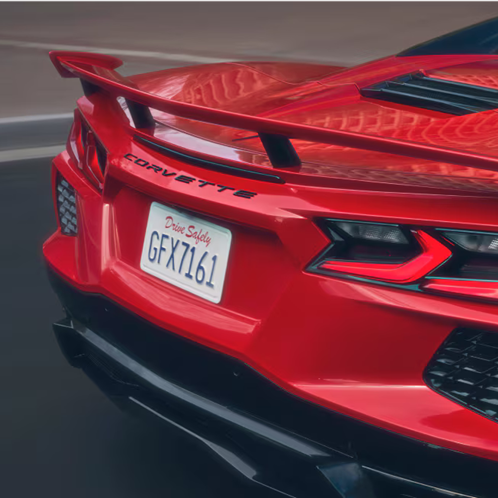Vue arrière de la Chevrolet Corvette Stingray 2027.