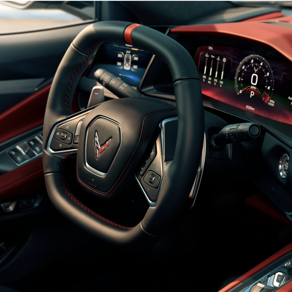 Volant de la Chevrolet Corvette Stingray 2027.