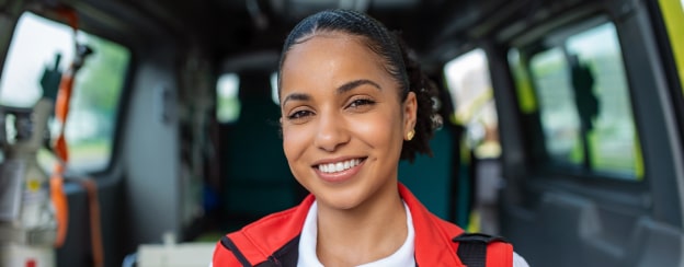 An emergency healthcare worker eligible for GM's Heroes Program.
