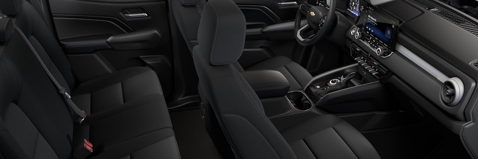 2024 Colorado LT interior in Jet Black Cloth.