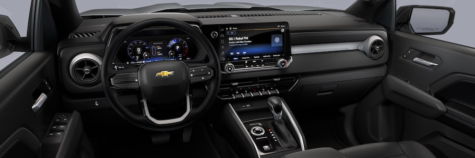 2024 Colorado LT interior in Jet Black Evotex.